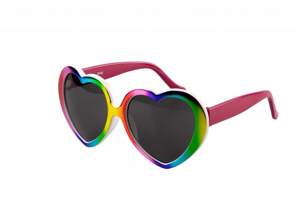Bril regenboog hartjes - Partywinkel - 8720059006380