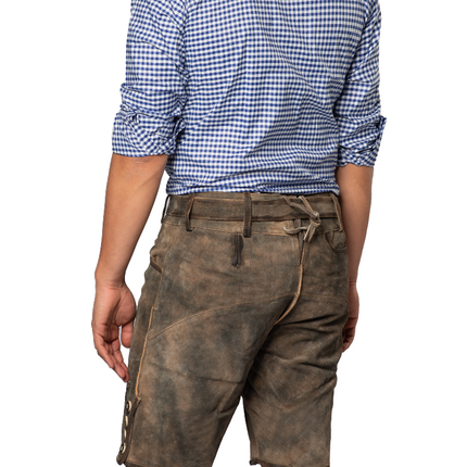 Lederhosen marrone corto Brixen