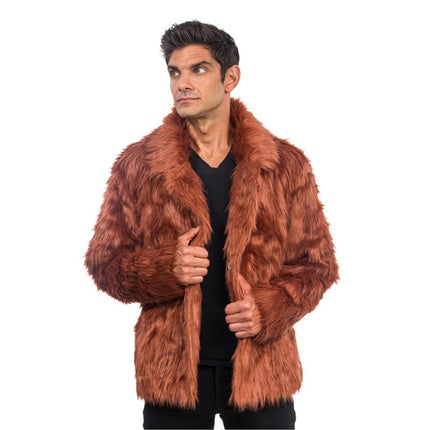 Cappotto in pelliccia sintetica marrone - Unisex