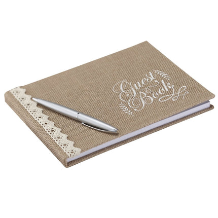 Bruiloft Gastenboek Jute van Ginger Ray koop je bij Partywinkel