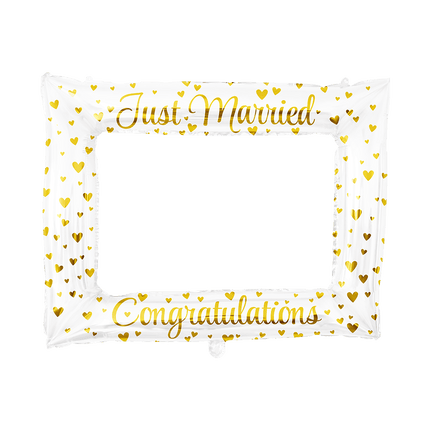 Bruiloft Photobooth Frame Just Married van Paper Dreams koop je bij Partywinkel