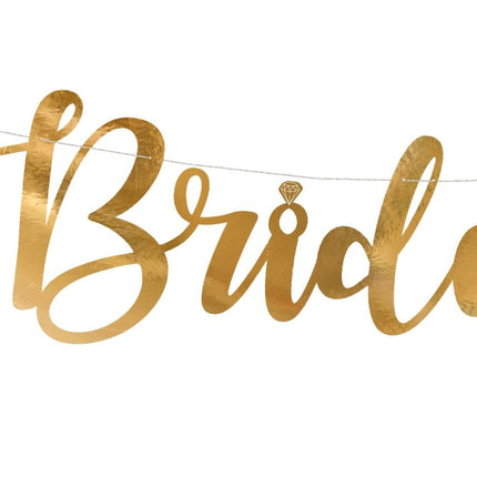 Bruiloft Slinger Bride To Be Goud 80cm van Partydeco koop je bij Partywinkel