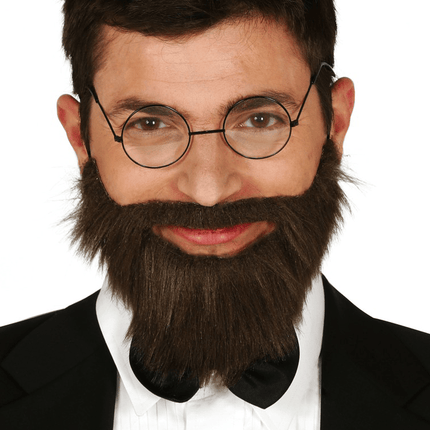 Bruine Baard Kort En Snor van Fiestas Guirca koop je bij Partywinkel