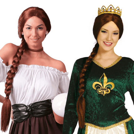 Bruine Pruik Vlecht van Fiestas Guirca koop je bij Partywinkel