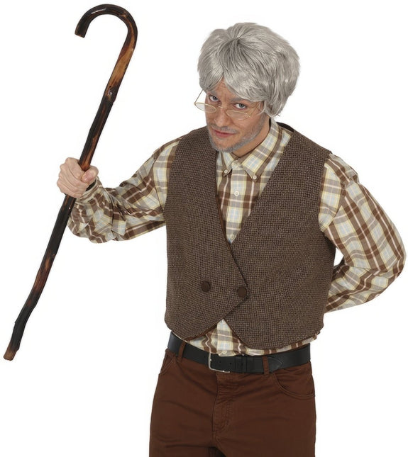 Bruine Wandelstok 95cm van Fiestas Guirca koop je bij Partywinkel