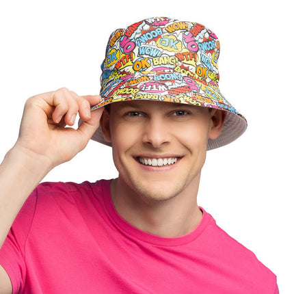 Bucket hat Rave pop art van Boland koop je bij Partywinkel