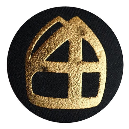 Bottone con obliquo nero