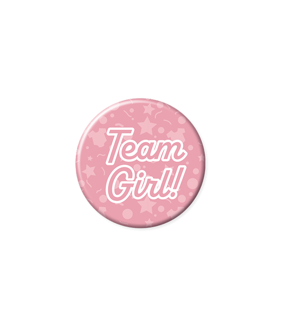 Button Team Girl 5,5cm van Paper Dreams koop je bij Partywinkel
