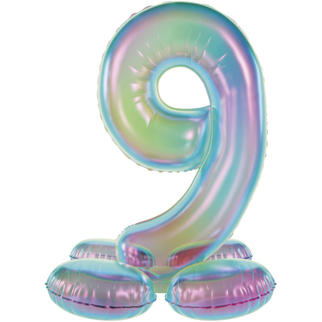 Palloncino di figura 9 anni Standard Olografico Vuoto 72 cm