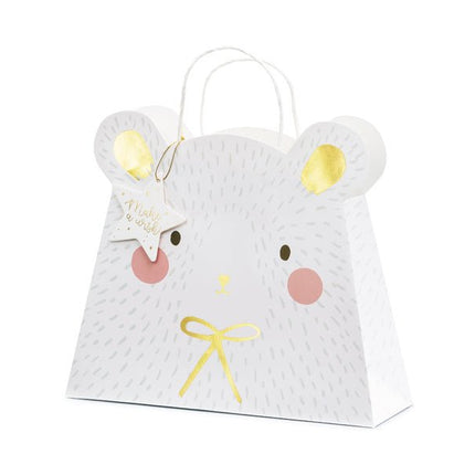 Cadeautasje Ijsbeer 31,5cm van Partydeco koop je bij Partywinkel