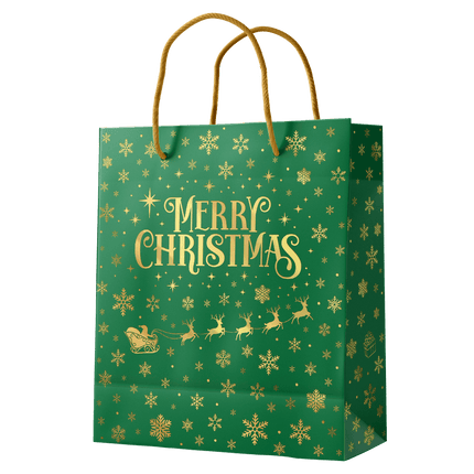 Cadeautasje M - Merry Christmas groen van Paper Dreams koop je bij Partywinkel