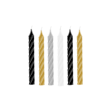 Candele Mix Oro Argento Bianco Nero