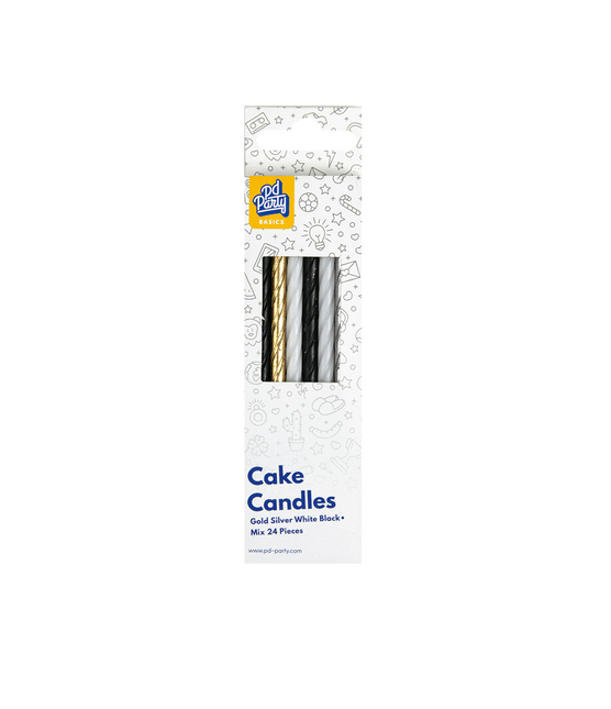 Candele Mix Oro Argento Bianco Nero
