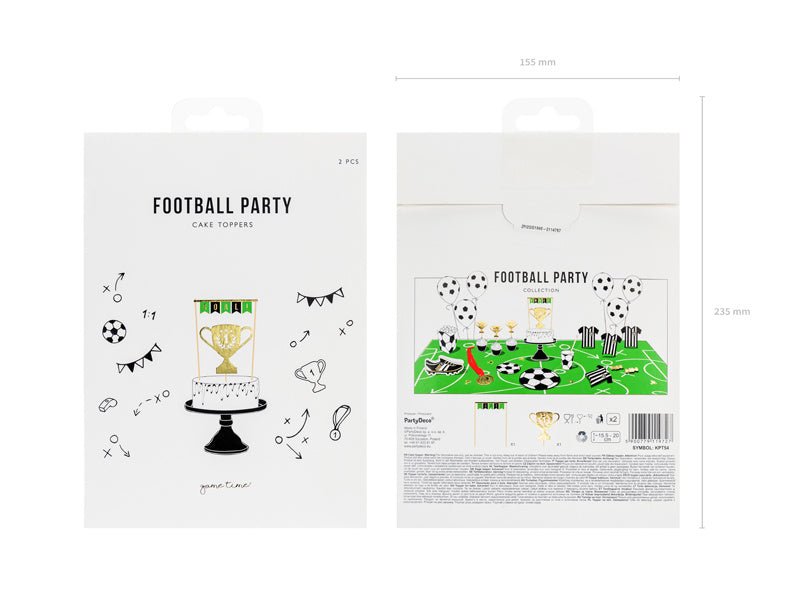 Caketopper Goal 20cm 2st van Partydeco koop je bij Partywinkel
