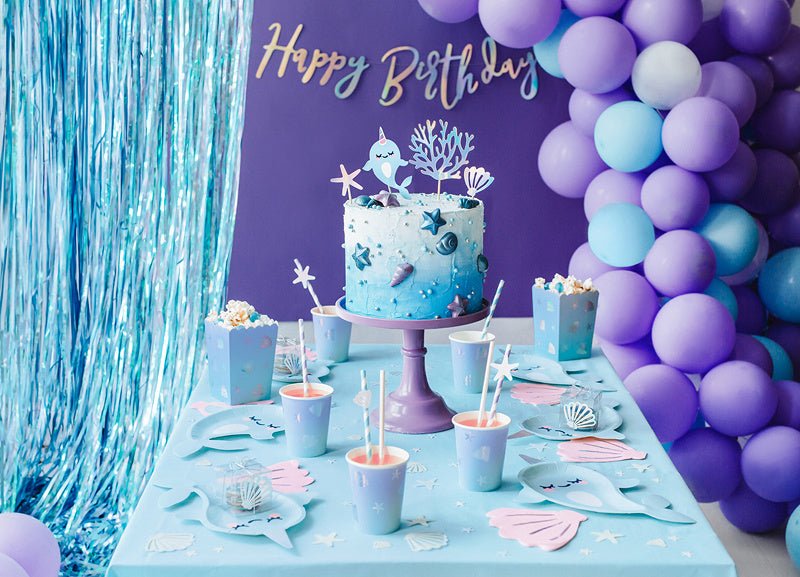 Caketopper Zeedieren 15,5cm 4st van Partydeco koop je bij Partywinkel