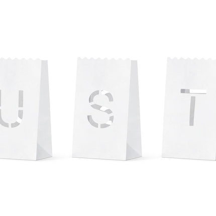 Candle Bags Bruiloft Just Married 19cm 11st van Partydeco koop je bij Partywinkel