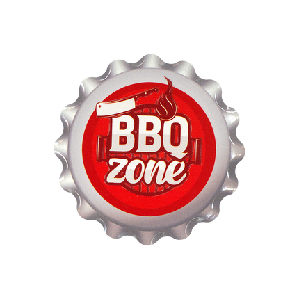 Sottobicchieri rossi bianchi Bbq Zone 11cm