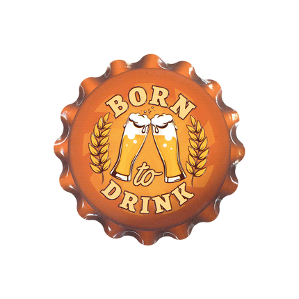 Sottobicchieri arancioni Born To Drink 11 cm