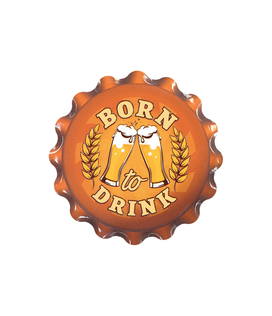 Sottobicchieri arancioni Born To Drink 11 cm