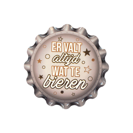 Sottobicchieri bianchi beige There's Always Something to Beer 11 cm