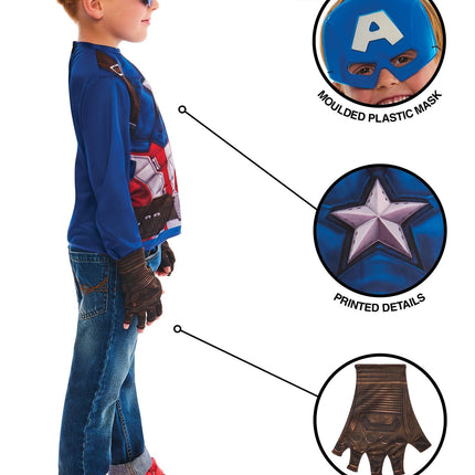 Costume da Capitan America bambino
