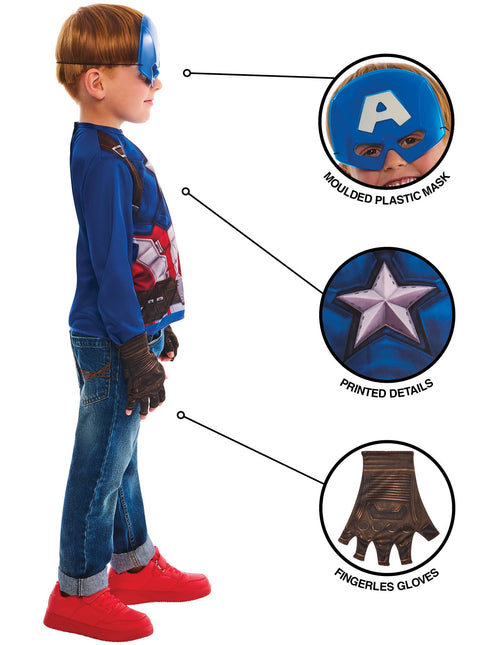 Costume da Capitan America bambino
