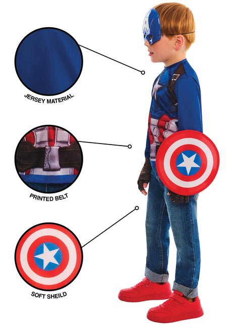 Costume da Capitan America bambino