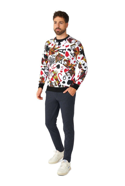 Casino Speelkaarten Trui Heren OppoSuits van OppoSuits koop je bij Partywinkel