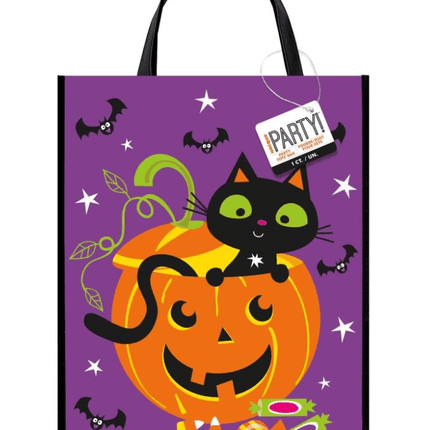 CAT & PMPKIN TOTE BAG 12X15 van Unique koop je bij Partywinkel