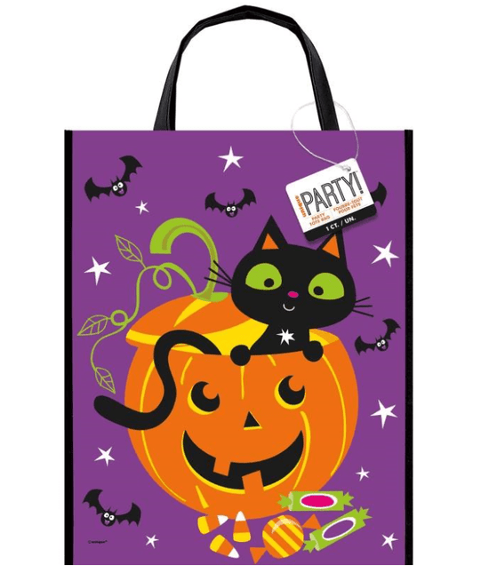 CAT & PMPKIN TOTE BAG 12X15 van Unique koop je bij Partywinkel