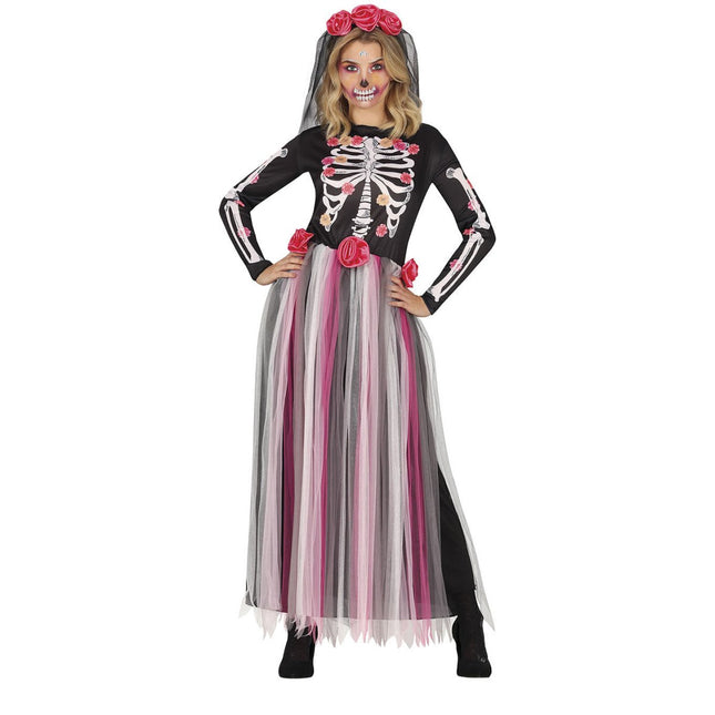 Catrina Halloween jurk Dames van Fiestas Guirca koop je bij Partywinkel
