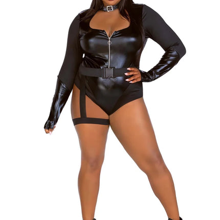 Catwoman Kostuum Zwart Dames Bodysuit van Leg Avenue koop je bij Partywinkel