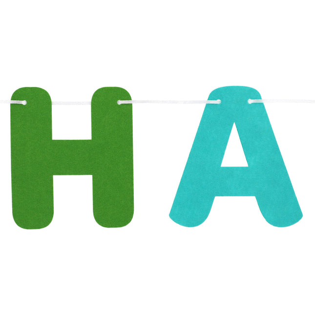 Ghirlanda di lettere di buon compleanno colorate 4m