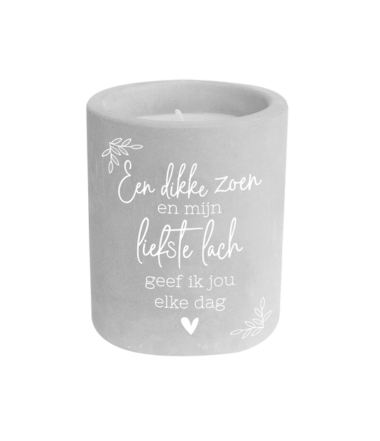 Candela di cemento grigia Thick Kiss 8cm