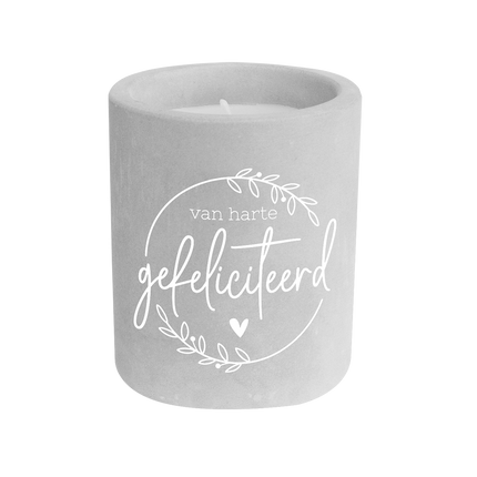 Candela di cemento Congratulations Grey 8cm