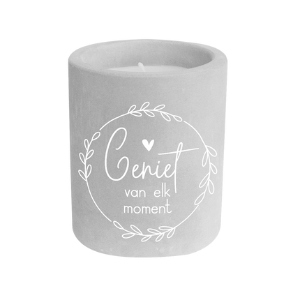 Candela in cemento grigio Enjoy 8cm