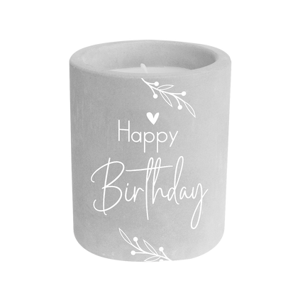 Candela di cemento - Buon compleanno
