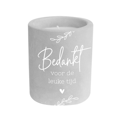 Candela di cemento grigia Fun Time 8 cm