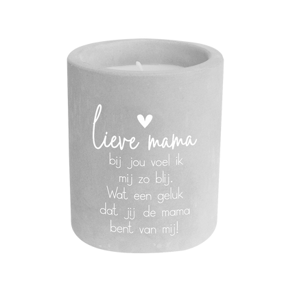 Mummia di candela in cemento grigio da 8 cm