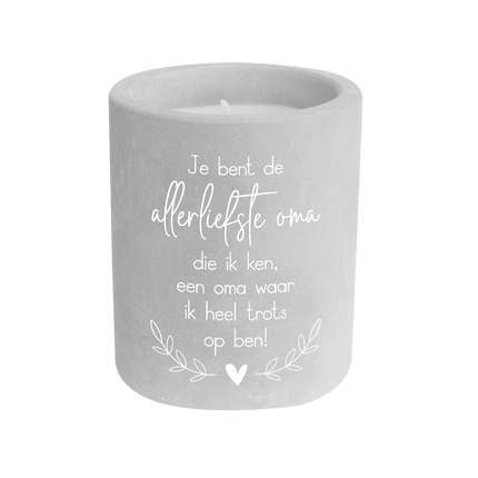 Candela di cemento grigia Grandma 8cm