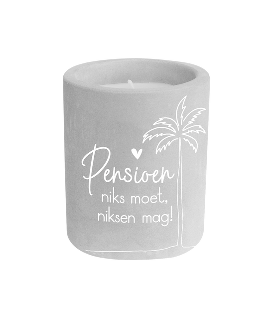 Candela di cemento per il pensionamento, grigio, 8 cm