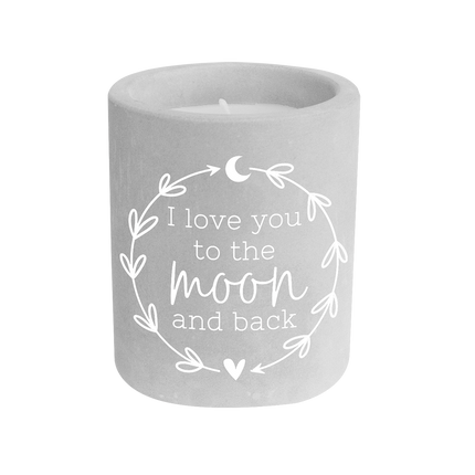 Candela di cemento grigia To The Moon And Back 8 cm