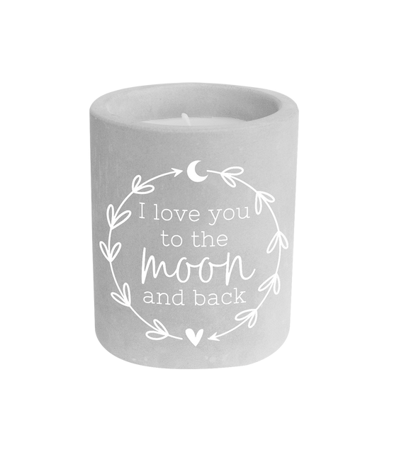 Candela di cemento grigia To The Moon And Back 8 cm