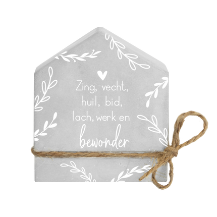 Zing di casa in cemento grigio, lotta 8cm