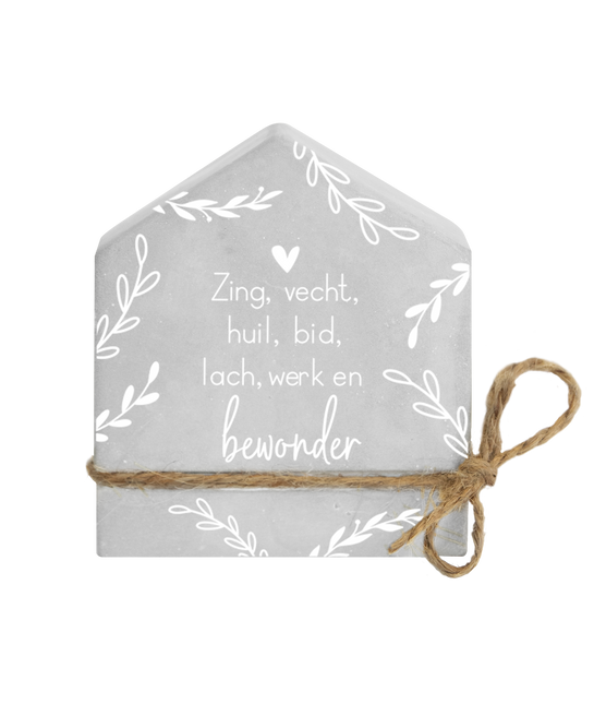 Zing di casa in cemento grigio, lotta 8cm