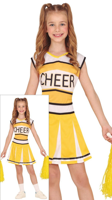 Cheerleader Jurk Geel Meisje - Partywinkel - 8434077779415