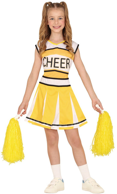 Cheerleader Jurk Geel Meisje - Partywinkel - 8434077779415