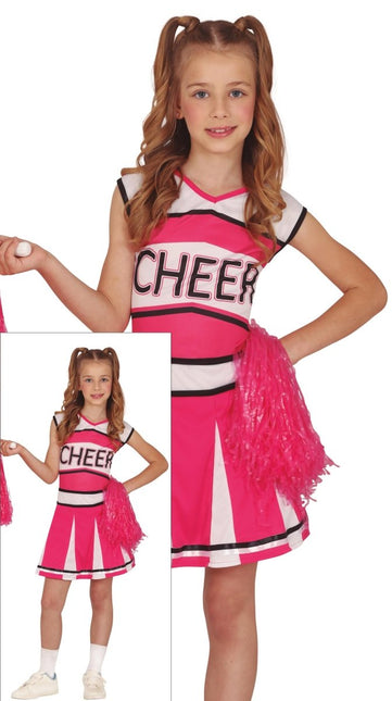 Cheerleader Jurk Roze Meisje - Partywinkel - 8434077785478