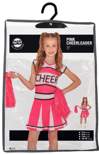 Cheerleader Jurk Roze Meisje - Partywinkel - 8434077785478