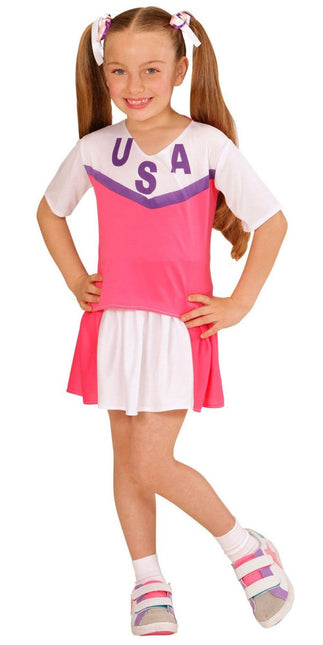 Cheerleader Pak Roze Meisje 2 delig - Partywinkel - 8003558006151